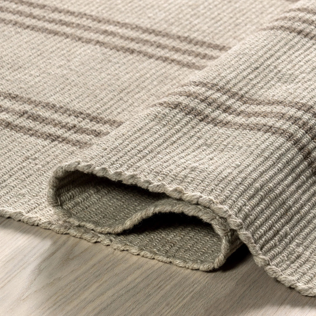 Rugs USA Hawthorn Striped Wool Area Rug, 4' x 6', Hawthorn Ivory