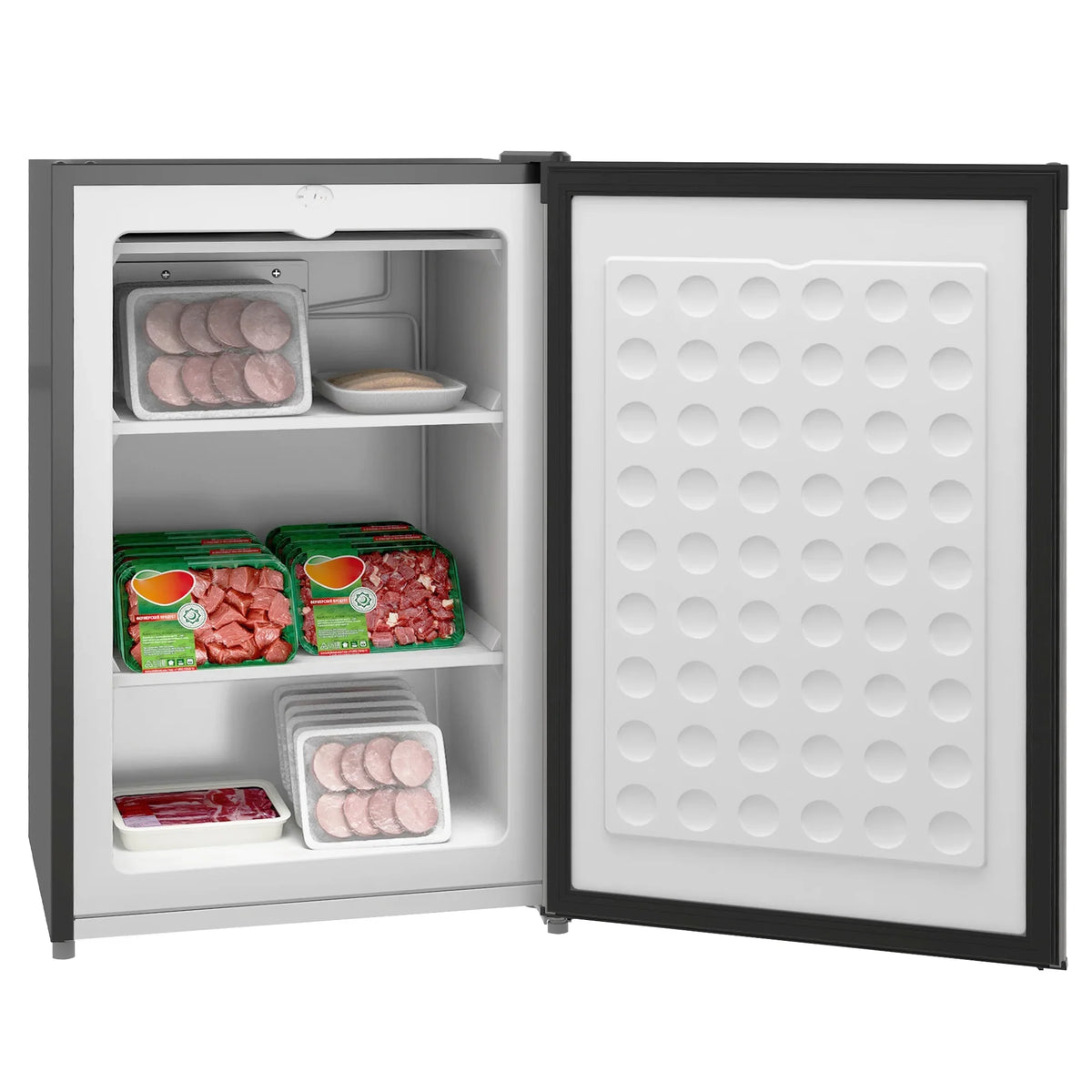 HOMCOM 3 Cu Ft Mini Freezer, Reversible Door, Under Counter Freezer, Black