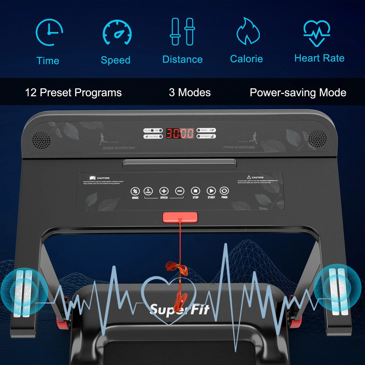 Gymax Electric Folding Treadmill Portable Cardio Running Machine w/ APP Control Red