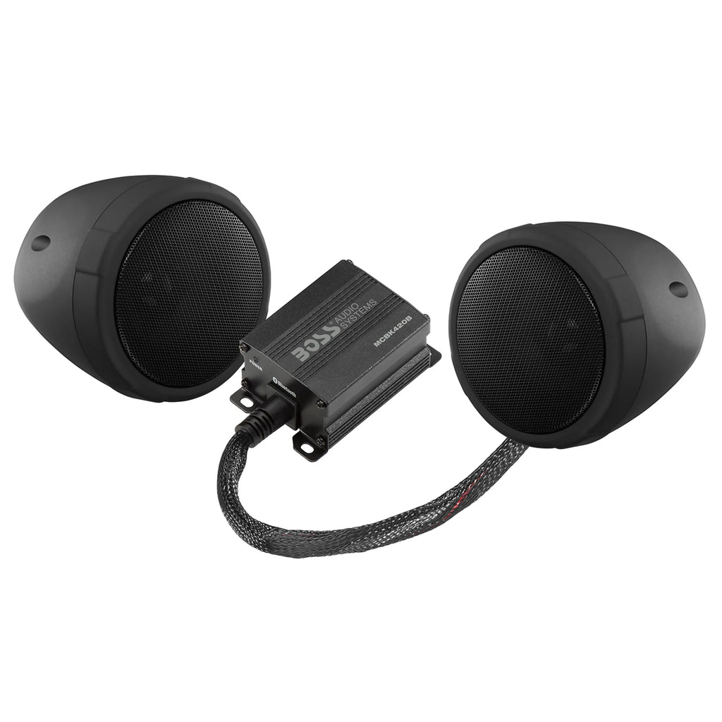 Boss Audio Systems MCBK420B Motorcycle Speaker Amplifier, Bluetooth, 3" Speakers