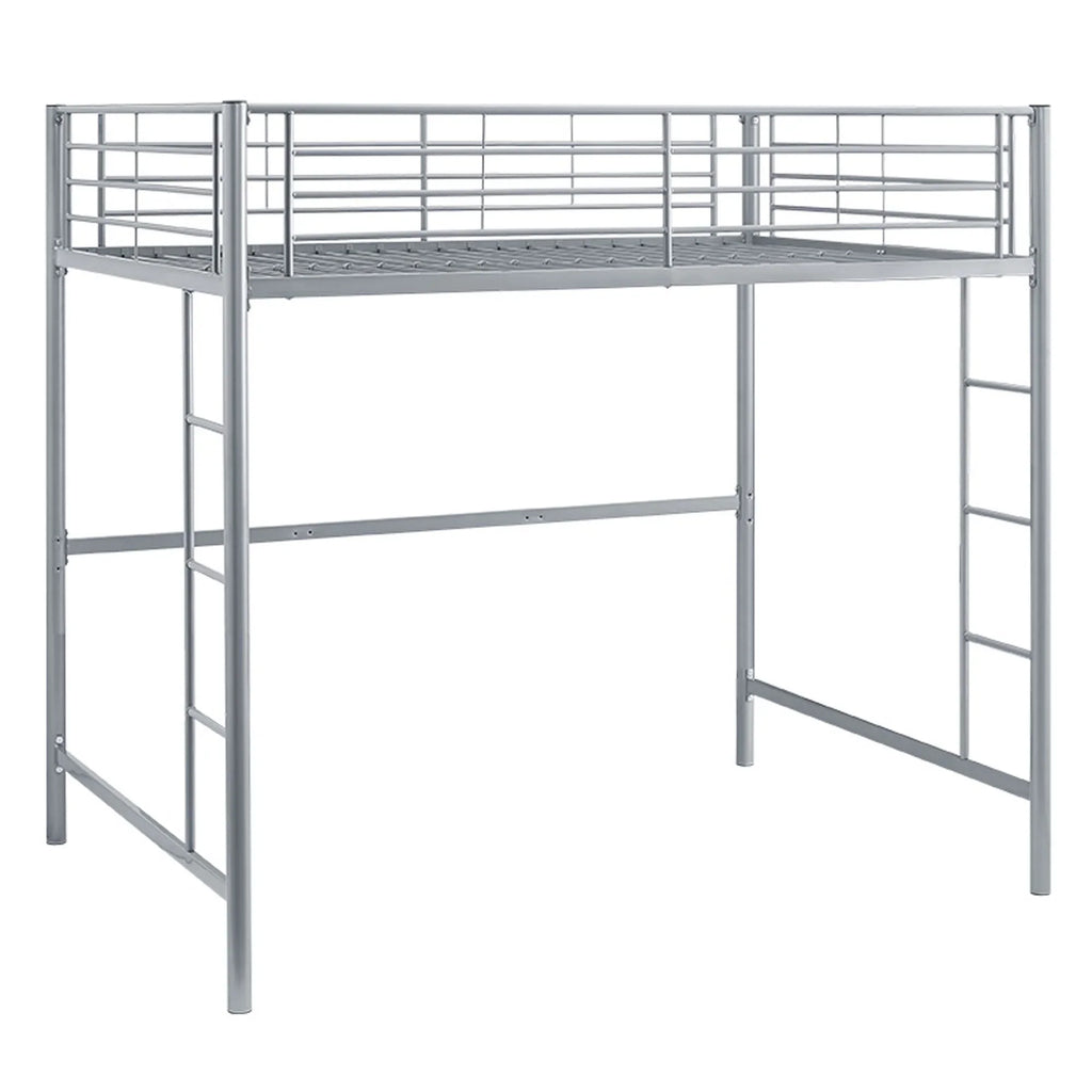 Walker Edison Sunset Modern Powder-Coated Steel Metal Full Loft Bunk Bed - Black
