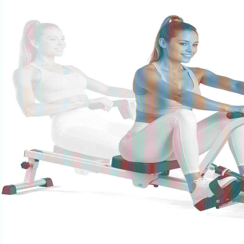 UPGO Rowing Machine Rower Exercise for Home Cardio Workouts, 12 Adjustable Resistance, Includes Digital Monitor and Comfortable Seat Cushion