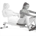 UPGO Rowing Machine Rower Exercise for Home Cardio Workouts, 12 Adjustable Resistance, Includes Digital Monitor and Comfortable Seat Cushion