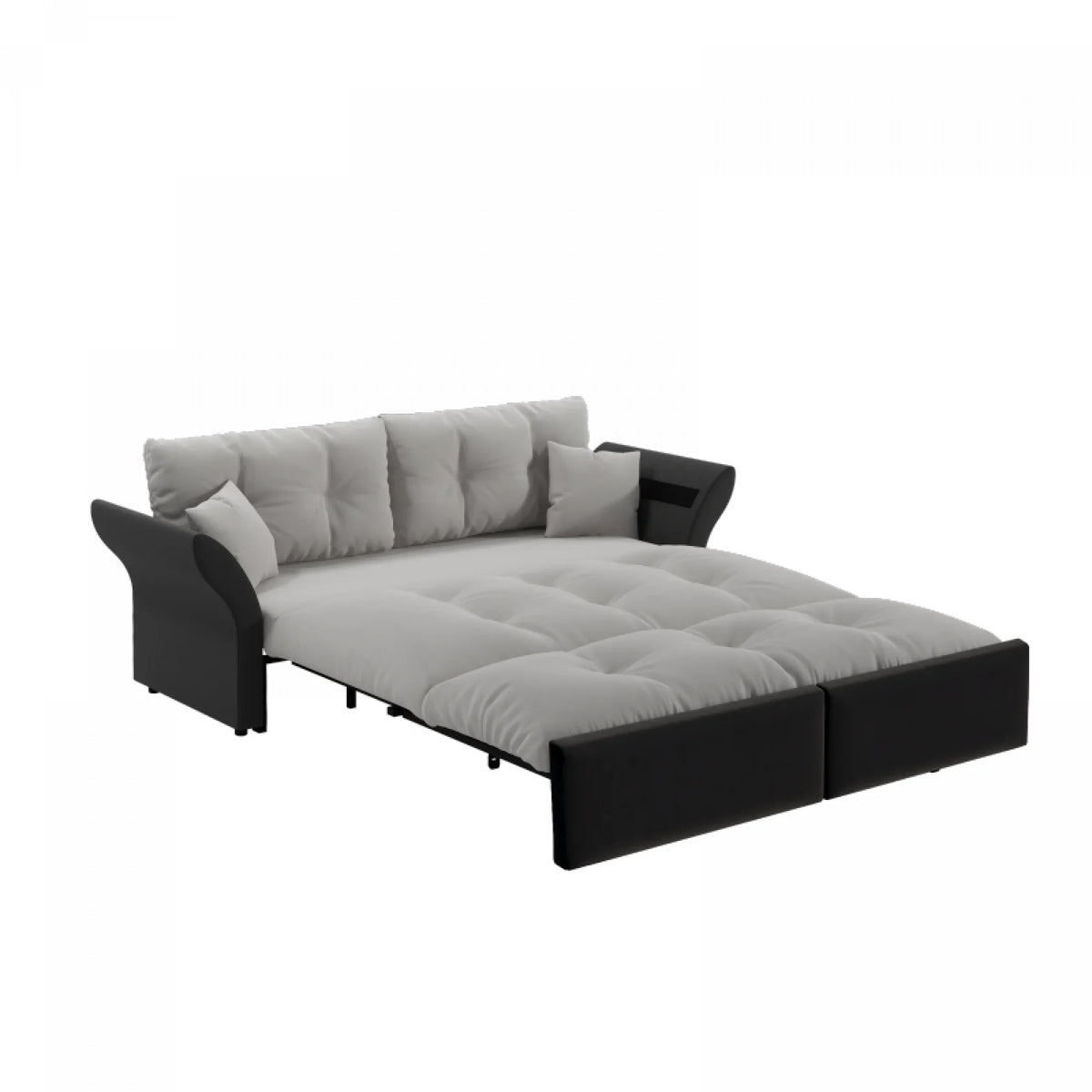 66" Queen Pull Out Sofa Bed, 3-in-1 Convertible Sleeper Sofa with Side Storage,Multi-Functional Velvet Loveseat Bed for Living Room,Bedroom