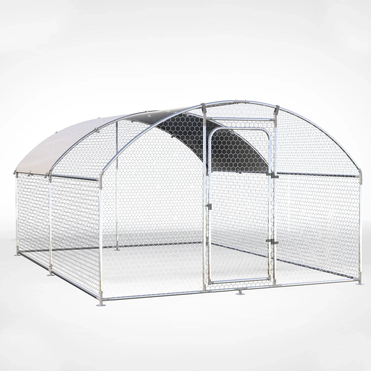Large Metal Chicken Coop Chicken Run,Chicken Pen with Water-Resident and Anti-UV Cover,Duck Rabbit House Outdoor(10" W x 13" L x 6.5" H)