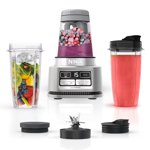 Ninja Blenders for Kitchen | Smoothie Blender, Mixer, Grinder - Premium Blending Performance for Sauces, Frozen Drinks, and More | 1200 Peak Watt Motor | SS101 Foodi Personal Smoothie Maker