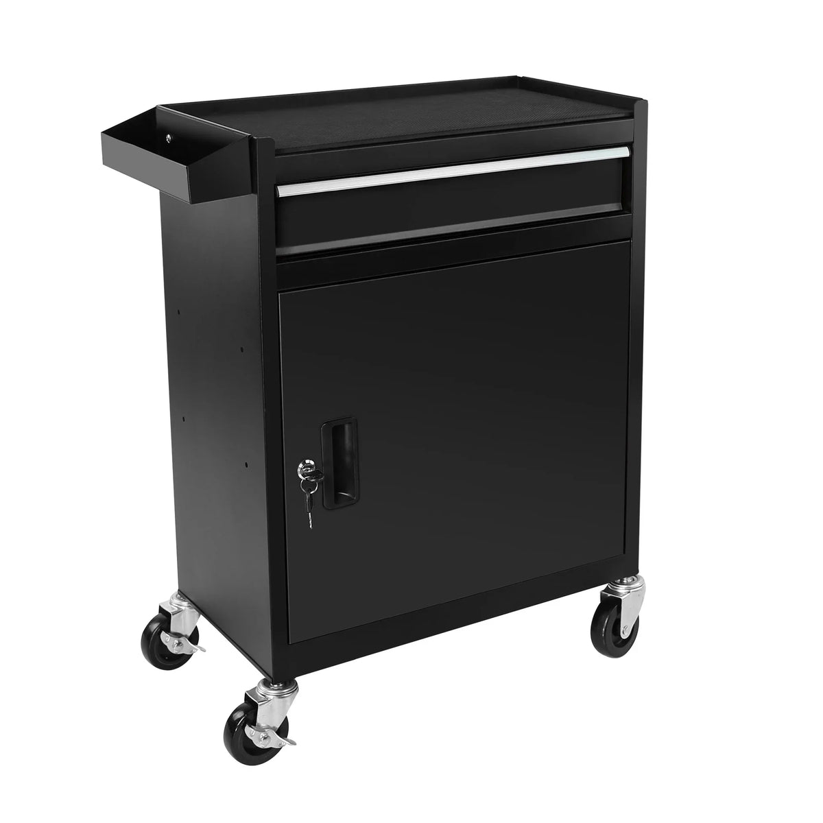 5-Drawer Rolling Tool Box, 2-IN-1 Hidden Multifunctional Tool Chest, Blue Tool Box on Wheels Storage Tool Organizer Cart, Hooks, Classification Box, Liner