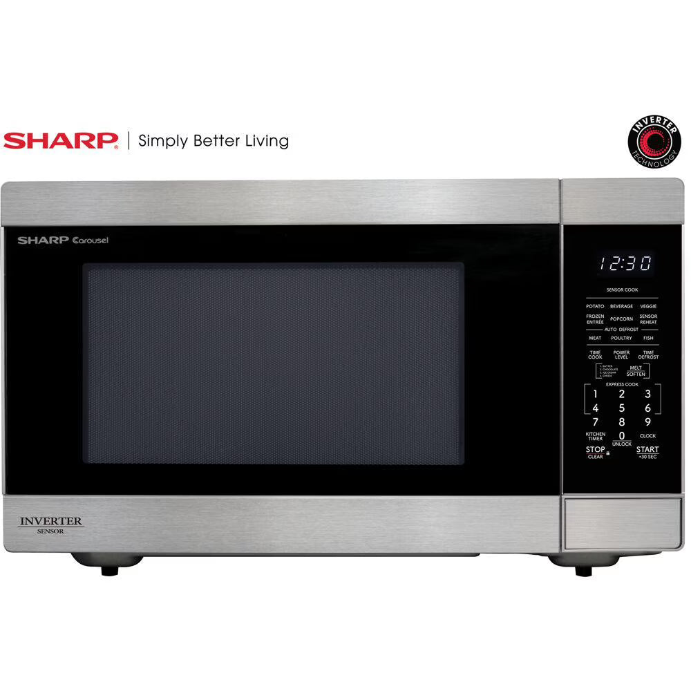 Sharp 2.2 CF Countertop Microwave Oven, Inverter Technology