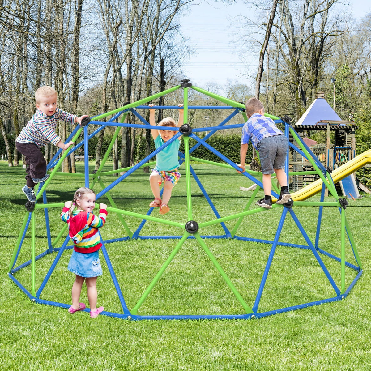 WOSTOO 10FT Climbing Dome,Kids Dome Climber Jungle Gym Outdoor Toddler Play Set for Kids 3-10 Year Outdoor Play, Supports up to 880lbs