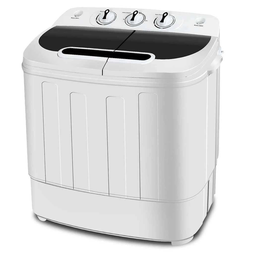 Compact Mini Twin Tub Washing Machine Portable 13lbs Laundry Washer and Dryer