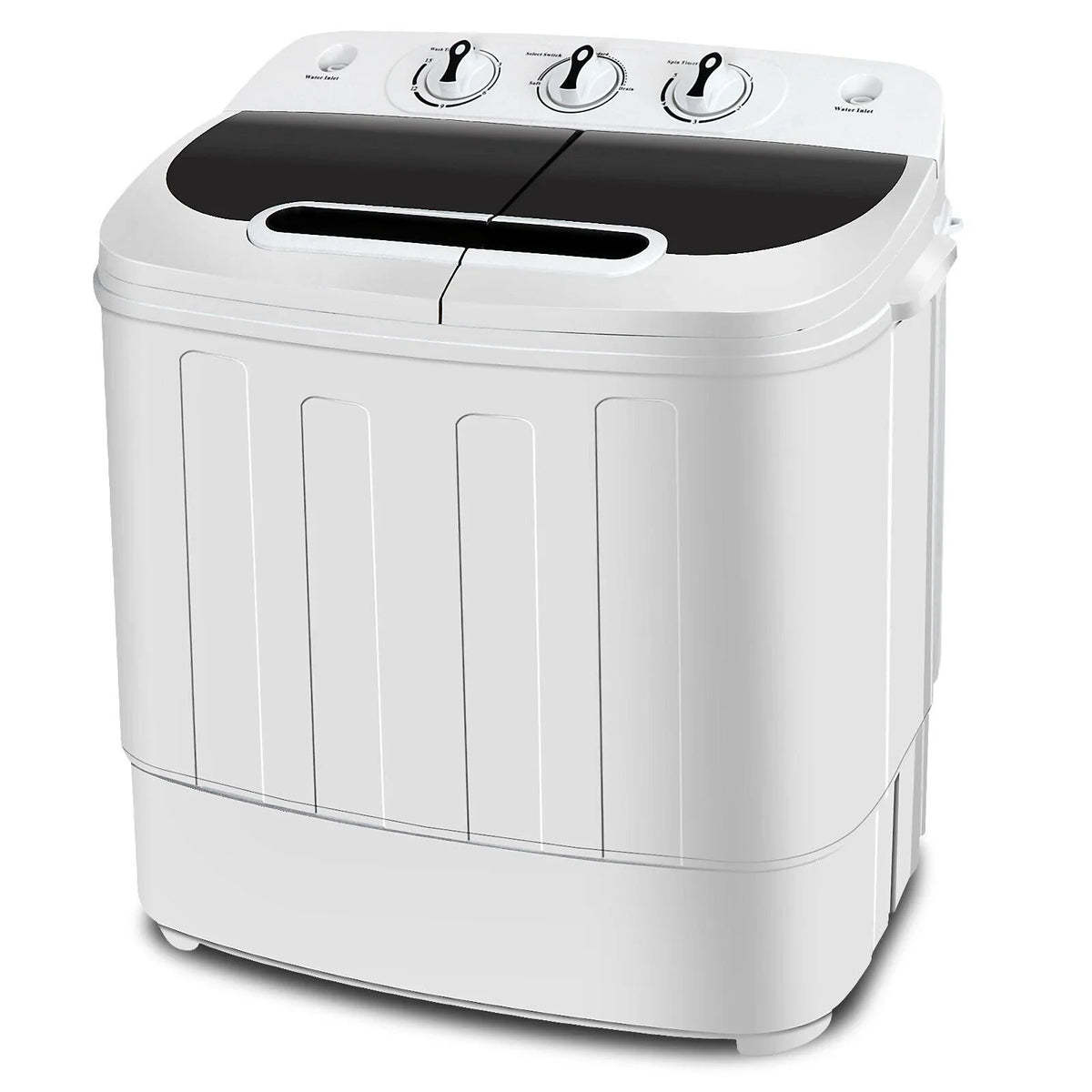 Compact Mini Twin Tub Washing Machine Portable 13lbs Laundry Washer and Dryer