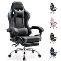 MCQ Ergonomic Swivel Gaming Chair with Headrest Lumbar Support for Home Office, Black and Grey