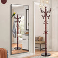 swing 73" Wooden Coat Rack Stand,Coat Racks Freestanding With 14 Hooks And Solid Round Base Heavy Duty Adjustable Height Hall Tree Coat Rack for Entryway Hallway Foyer Office Bedroomf
