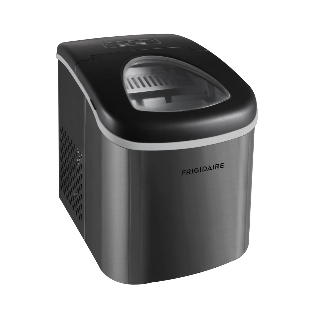 Frigidaire, 26 lbs. Ice Maker, Bullet-Shaped Ice, Stainless Steel, EFIC130