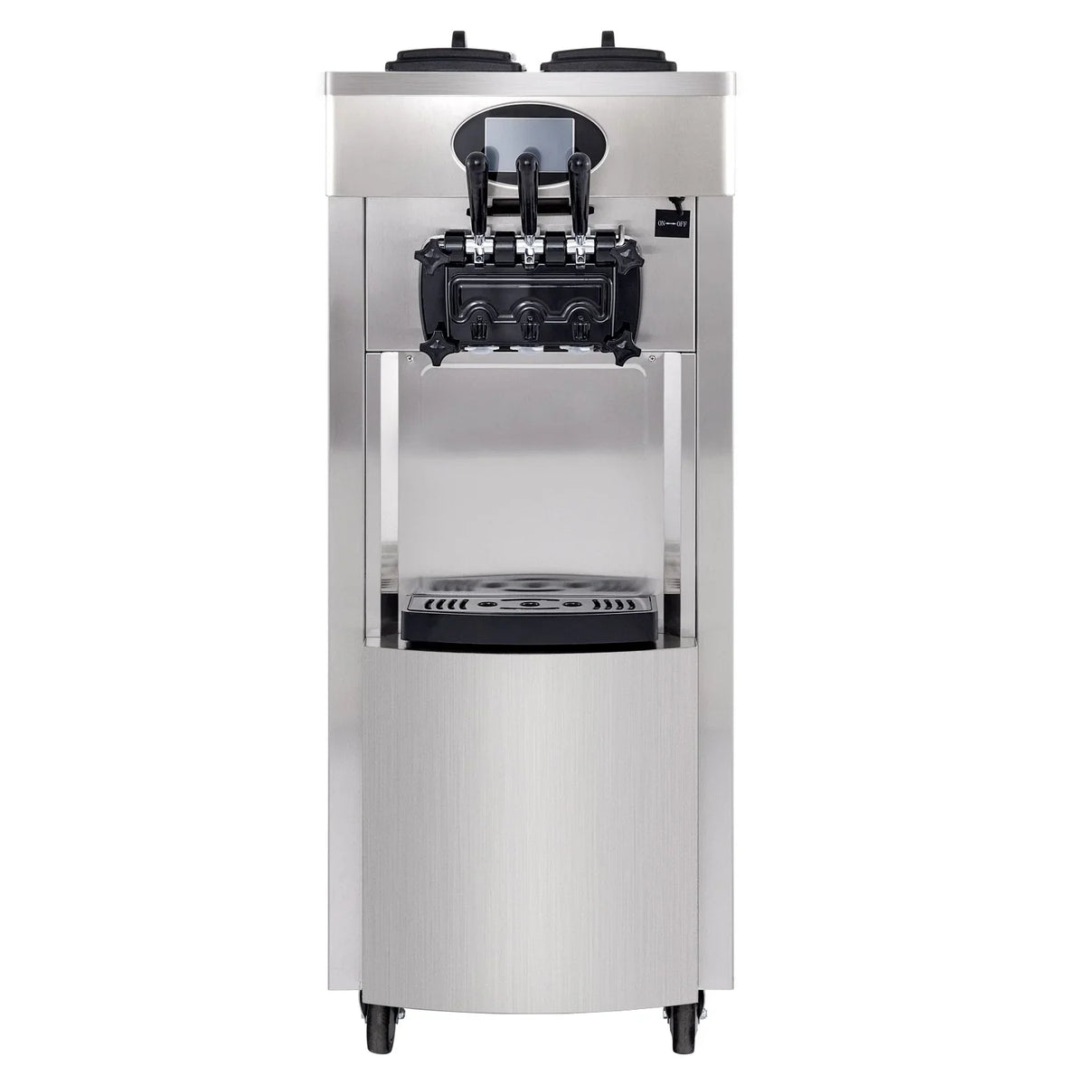 SHENGJINSH Pre-cooled Commercial Ice Cream Machine, 3 Flavors Countertop Soft Serve Ice Cream Maker