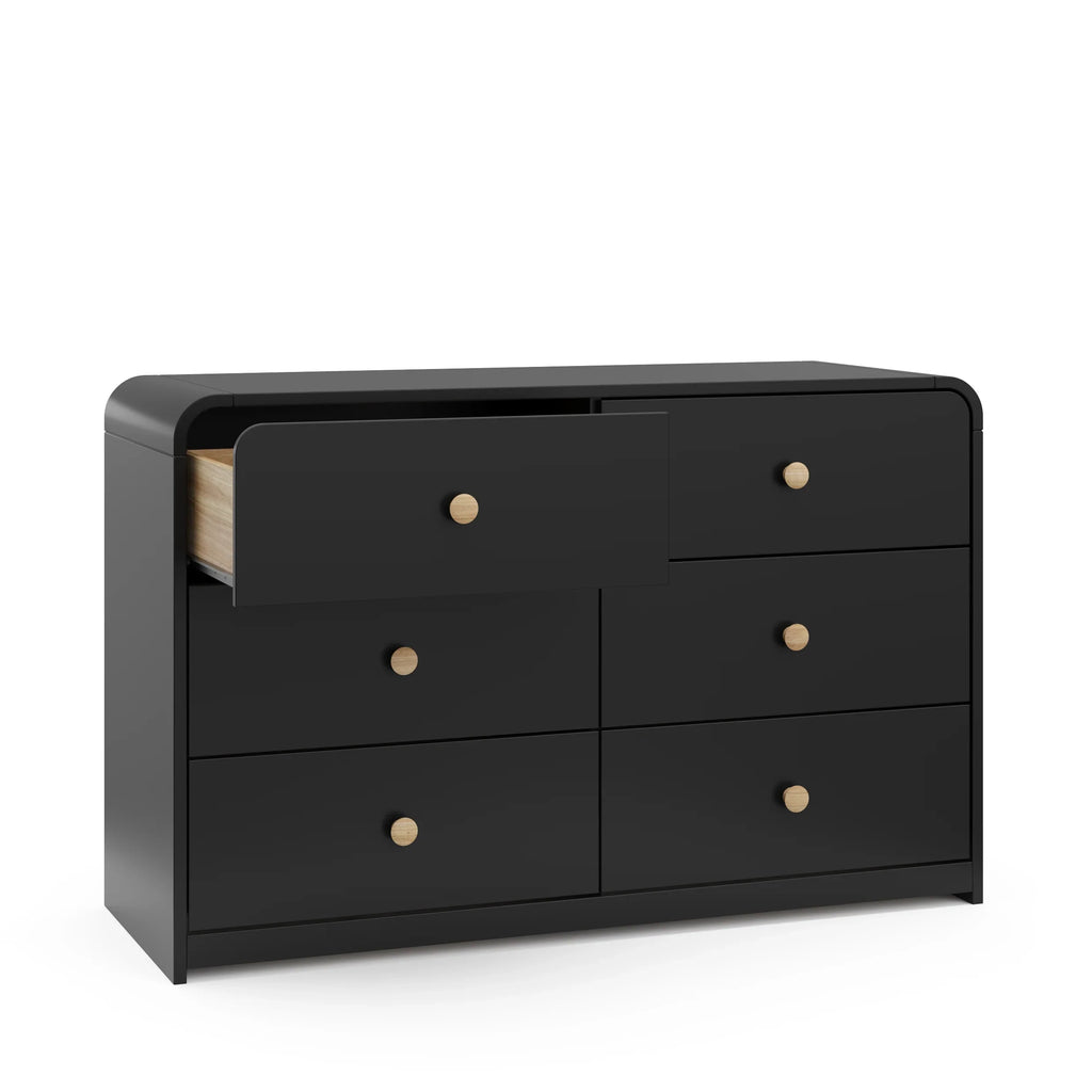 Storkcraft Santos 6 Drawer Nursery Double Dresser, White