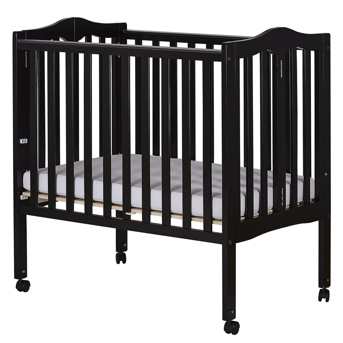 Dream On Me 2-in-1 Lightweight Folding Portable Crib. Black
