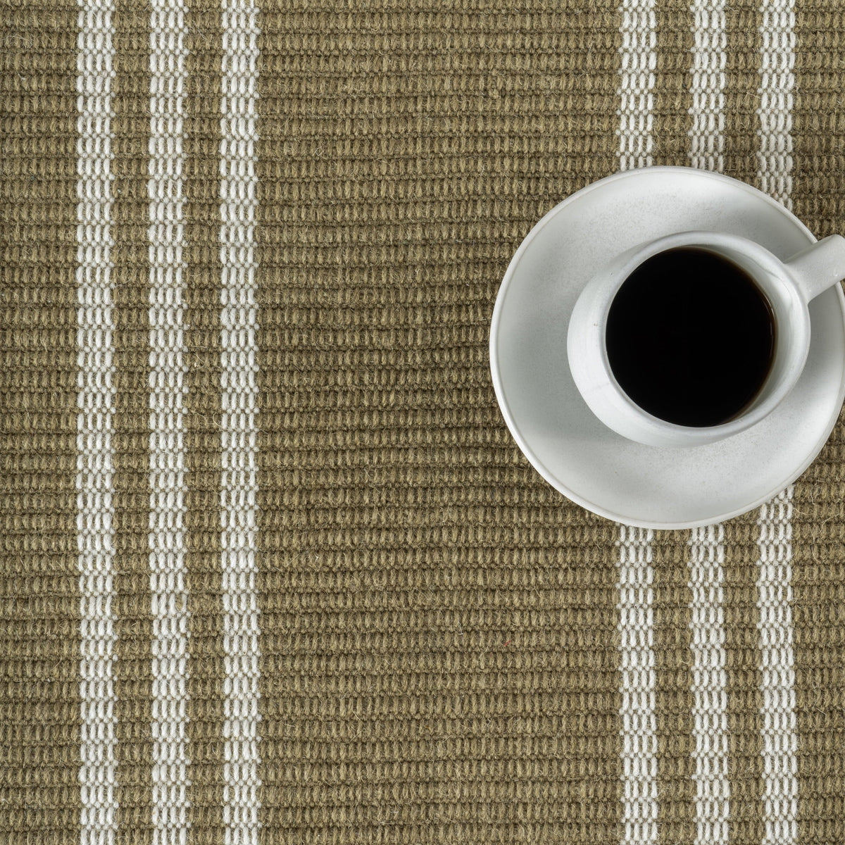 Rugs USA Hawthorn Striped Wool Area Rug, 4' x 6', Hawthorn Ivory