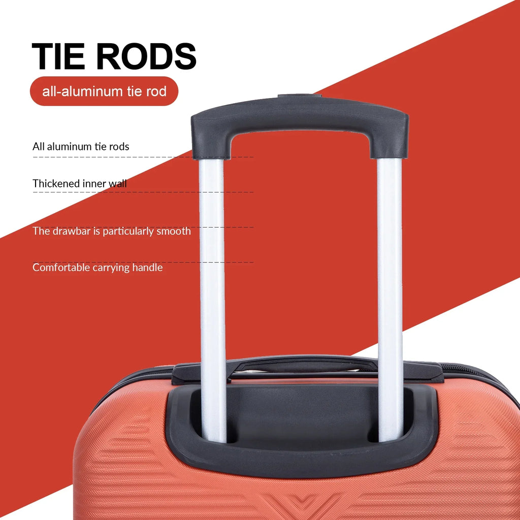 Tripcomp Luggage Sets 4 Piece Suitcase Set (14/20/24/28)Hardside Suitcase with Spinner Wheels Lightweight Carry on Luggage(Black)