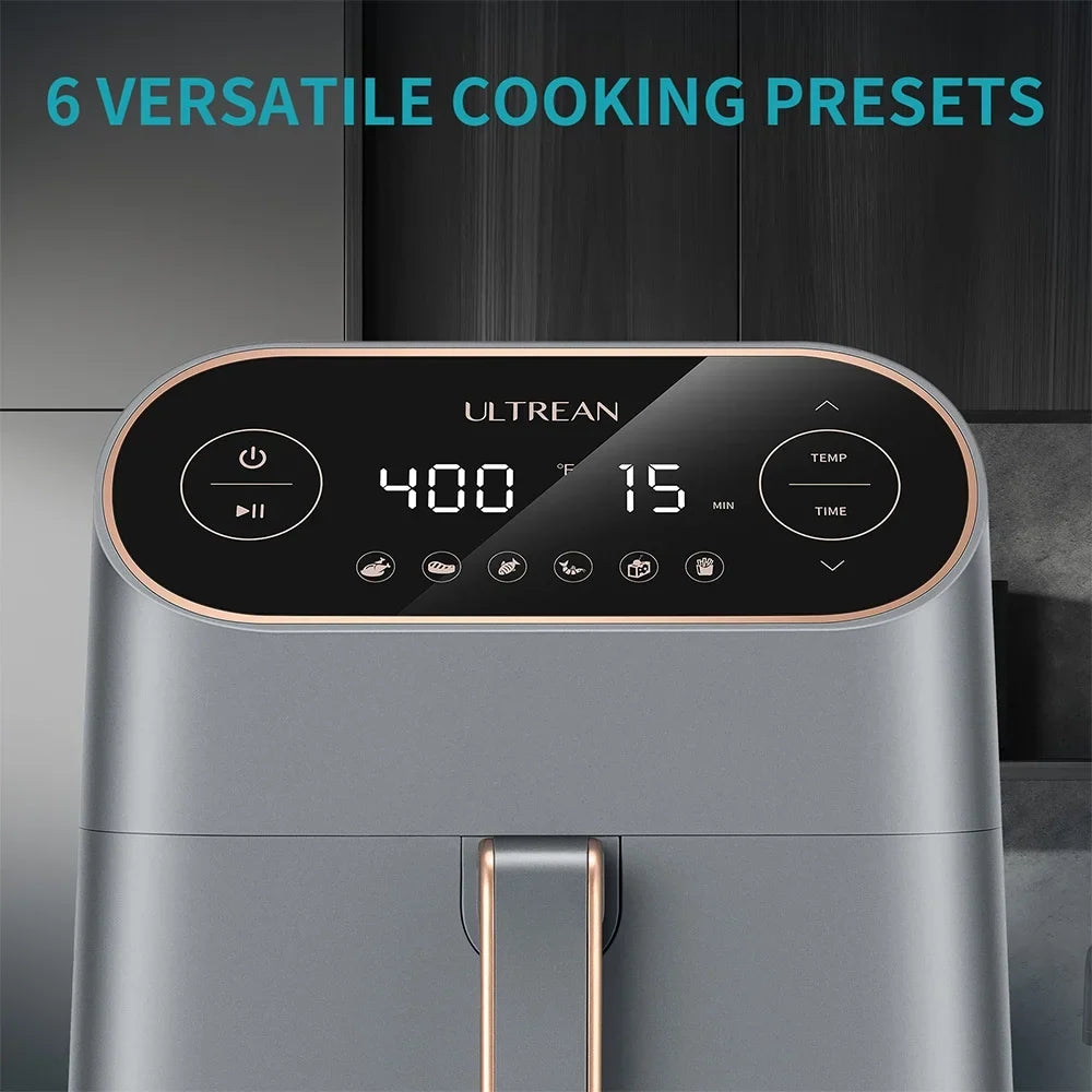 Ultrean Air Fryer, 9 Quart 6-in-1 Electric Hot XL Airfryer Oven Oilless Cooker, Large Family Size LCD Touch Control Panel and Nonstick Basket, ETL Certified, 1750W