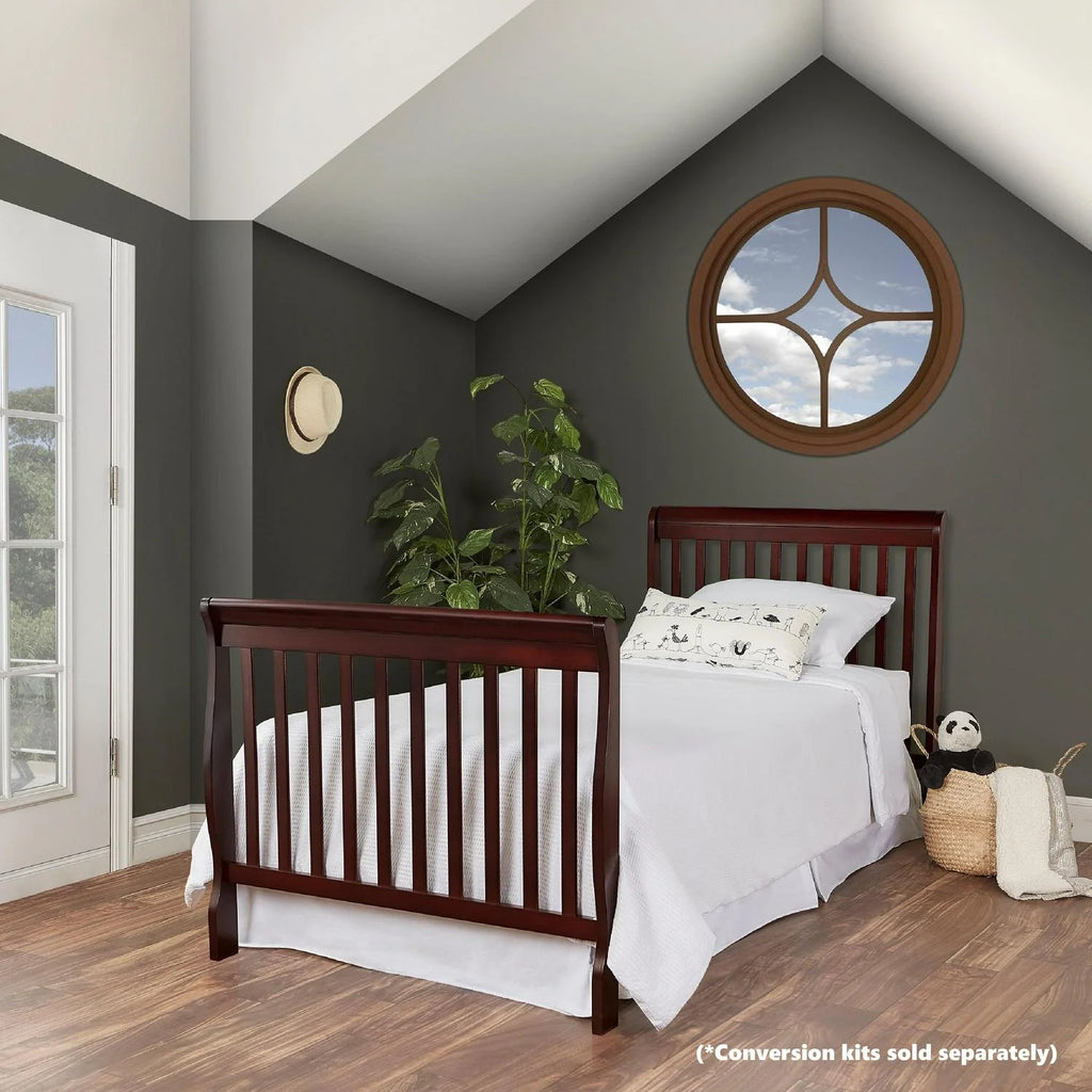 Dream On Me Aden 4-in-1 Convertible Mini Crib Espresso