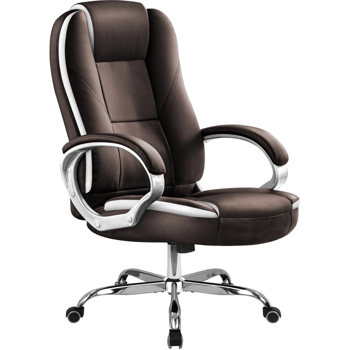 NEO CHAIR Home Office Chair, Heavy Duty Leather Office Chair, Ergonomic High Back Cushion Lumbar Back Support, Computer Desk Executive Chair for Work, 8 Hours Comfort, Jet Black