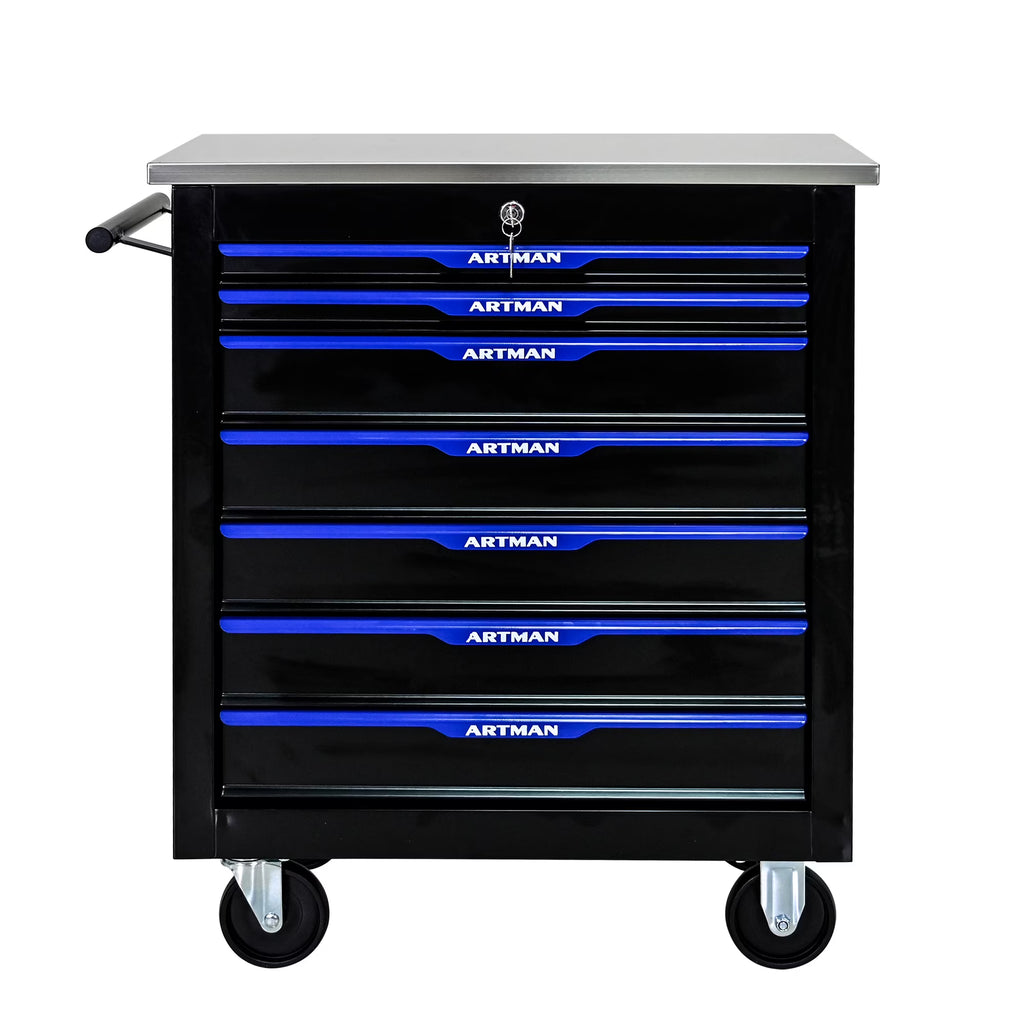 ARTMAN 6-Drawer Tool Storage Chest with Lockable Wheel,6 Drawer Tool Storage Cabinet for Garage, Warehouse, Repair Shop
