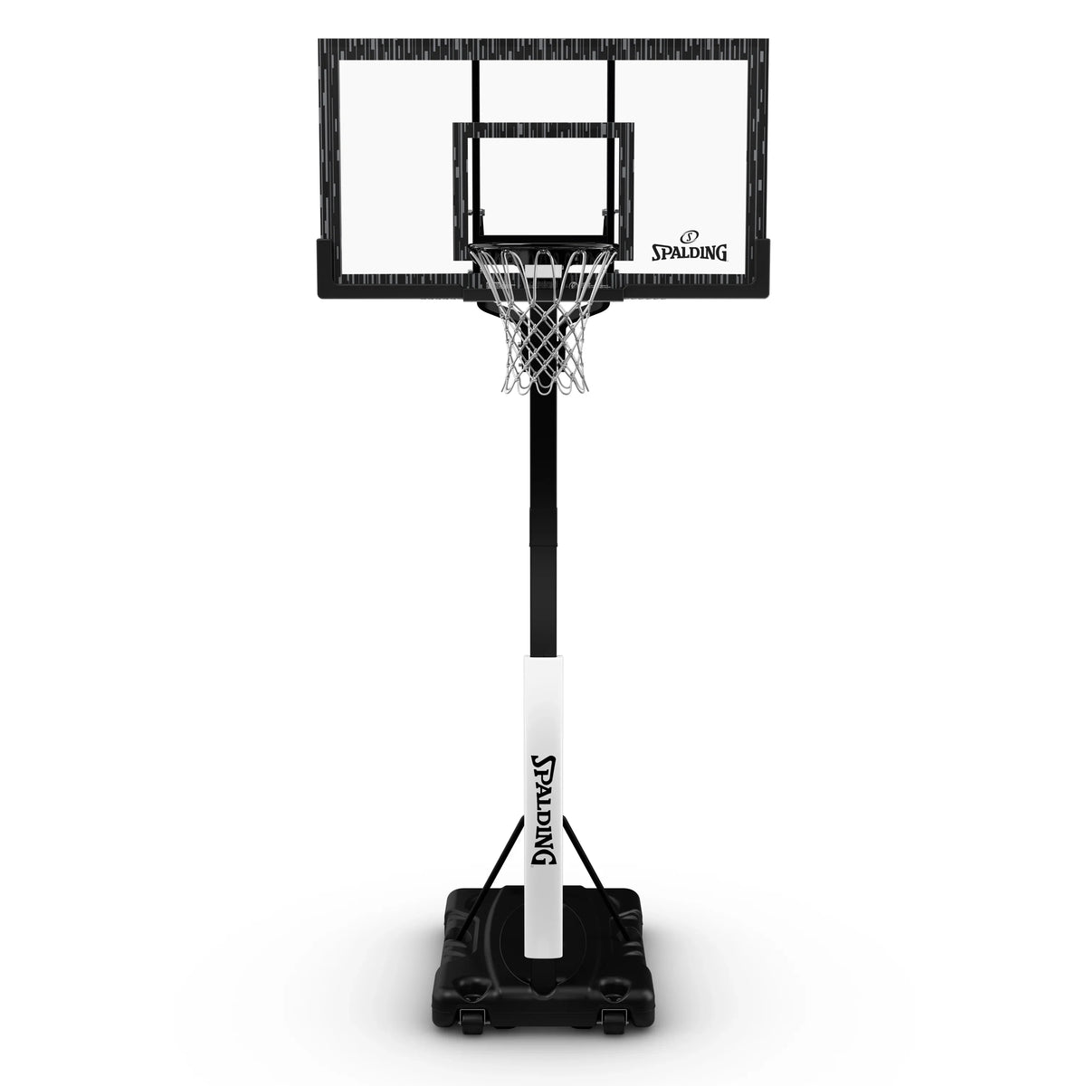 Spalding 60-Inch Portable Basketball Hoop with Acrylic Backboard, Screw Jack Lift & Arena Slam Rim-Outdoor Play