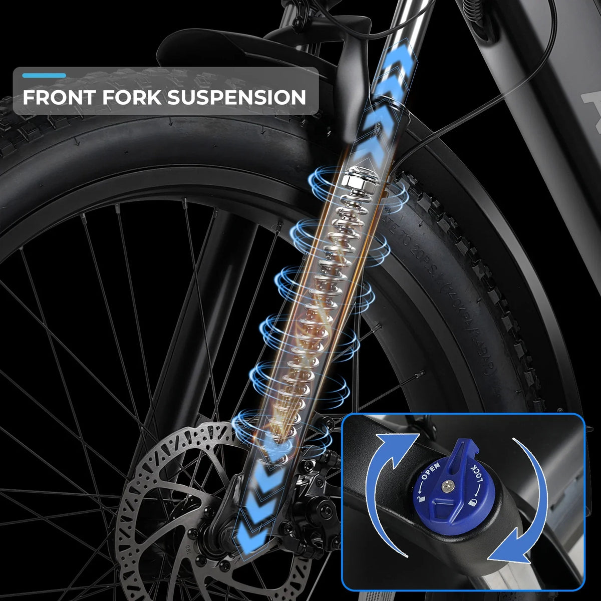 ANCHEER Electric Bike for Adults, 750W Ebike, 28MPH 60Miles Electric Mountain Bike, 26" Fat Tire Electric Bicycle with 48V 15AH Battery, Rear Rack, Lockable Suspension Fork,7 Speed, UL2849