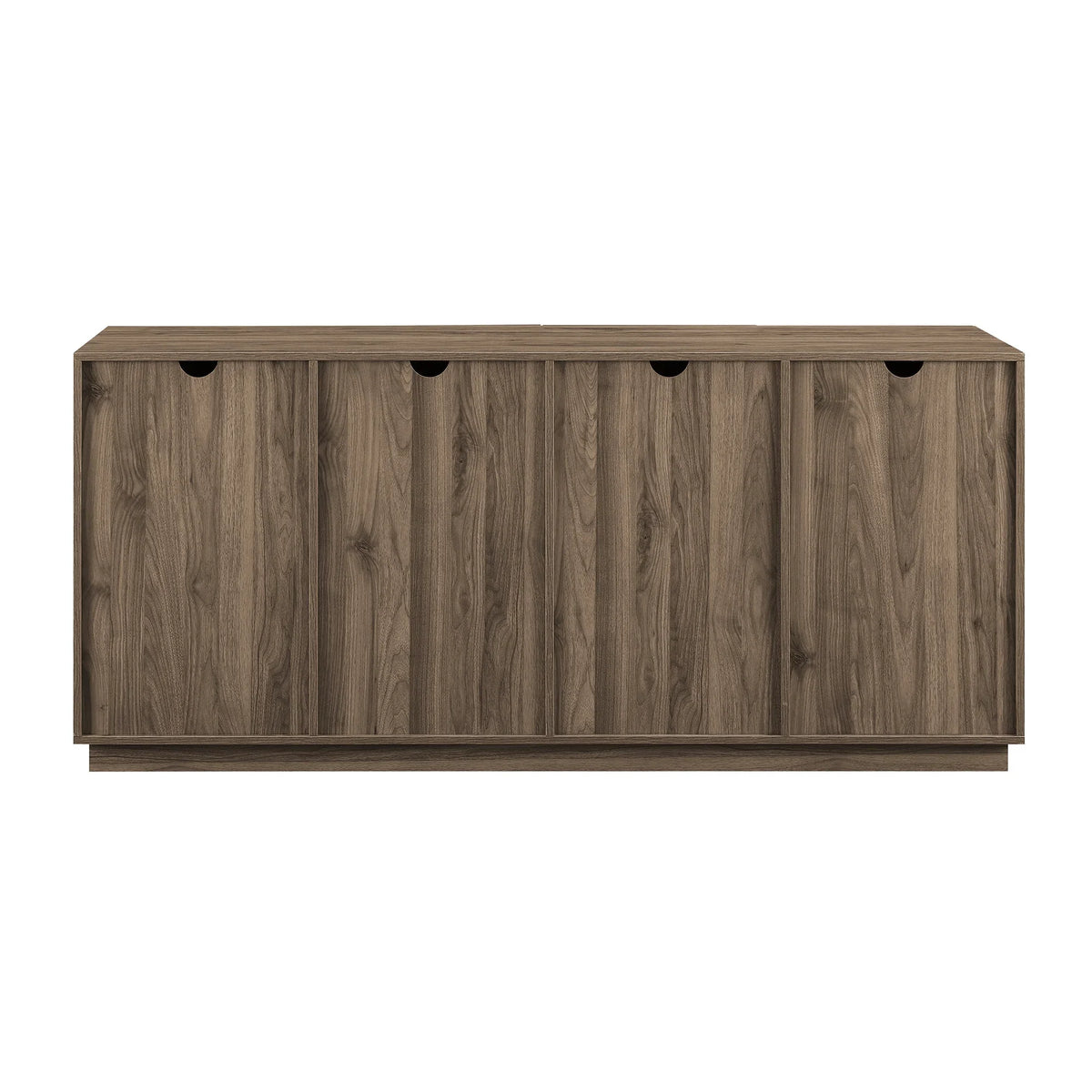 Walker Edison Modern 4-Door TV Stand for TVs up to 80", Slate Grey