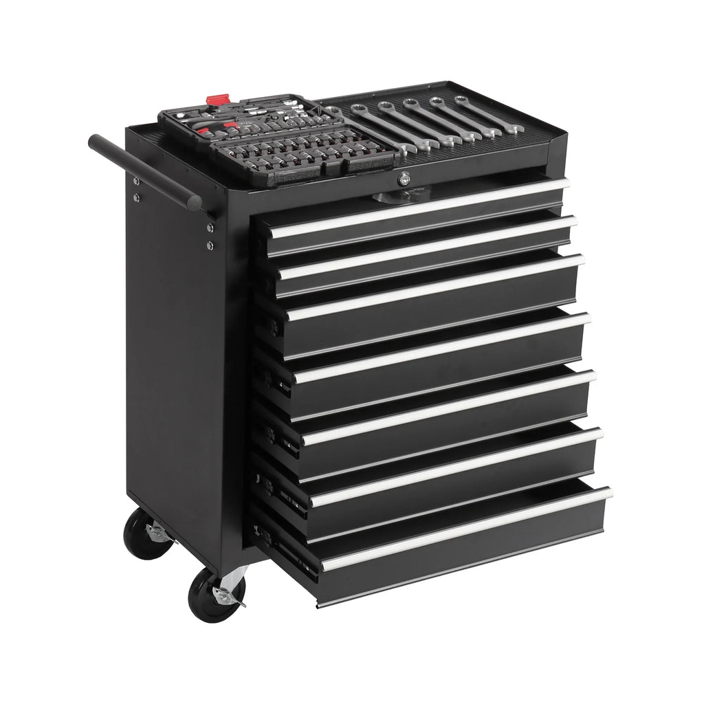 7-Drawer Rolling Tool Chest with Wheels �C Heavy-Duty Tool Storage Cart for Garage, Workshop, or Job Site