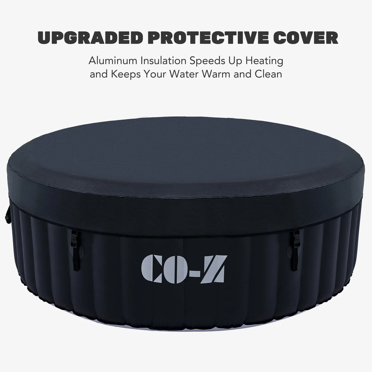 CO-Z 6ft Inflatable Hot Tub Pool with Massage Jets, Green