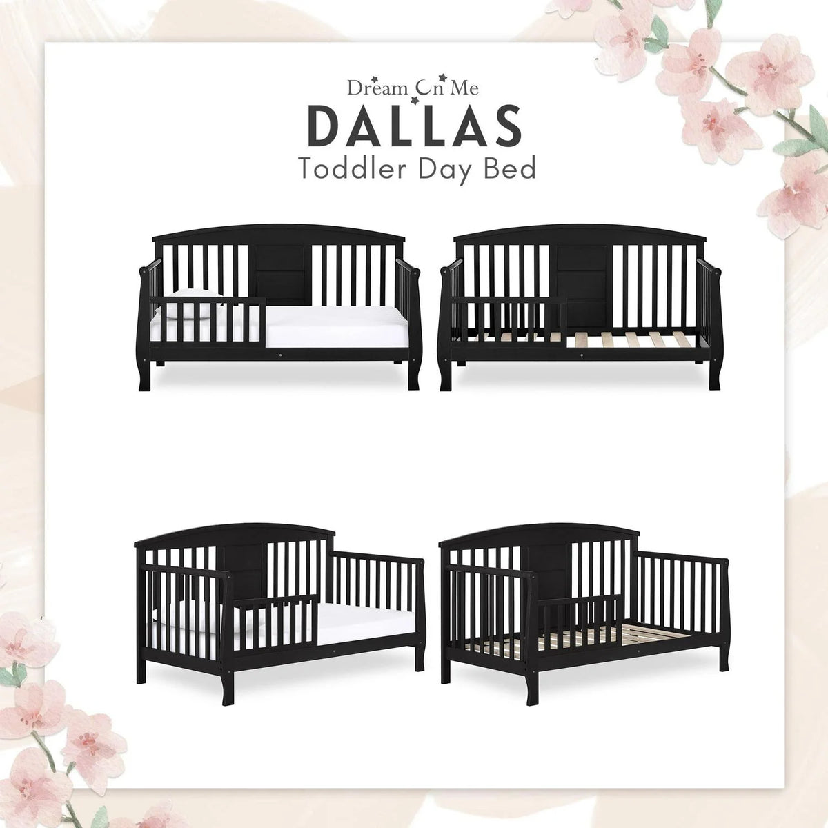 Dream On Me Dallas Toddler Day Bed. Black