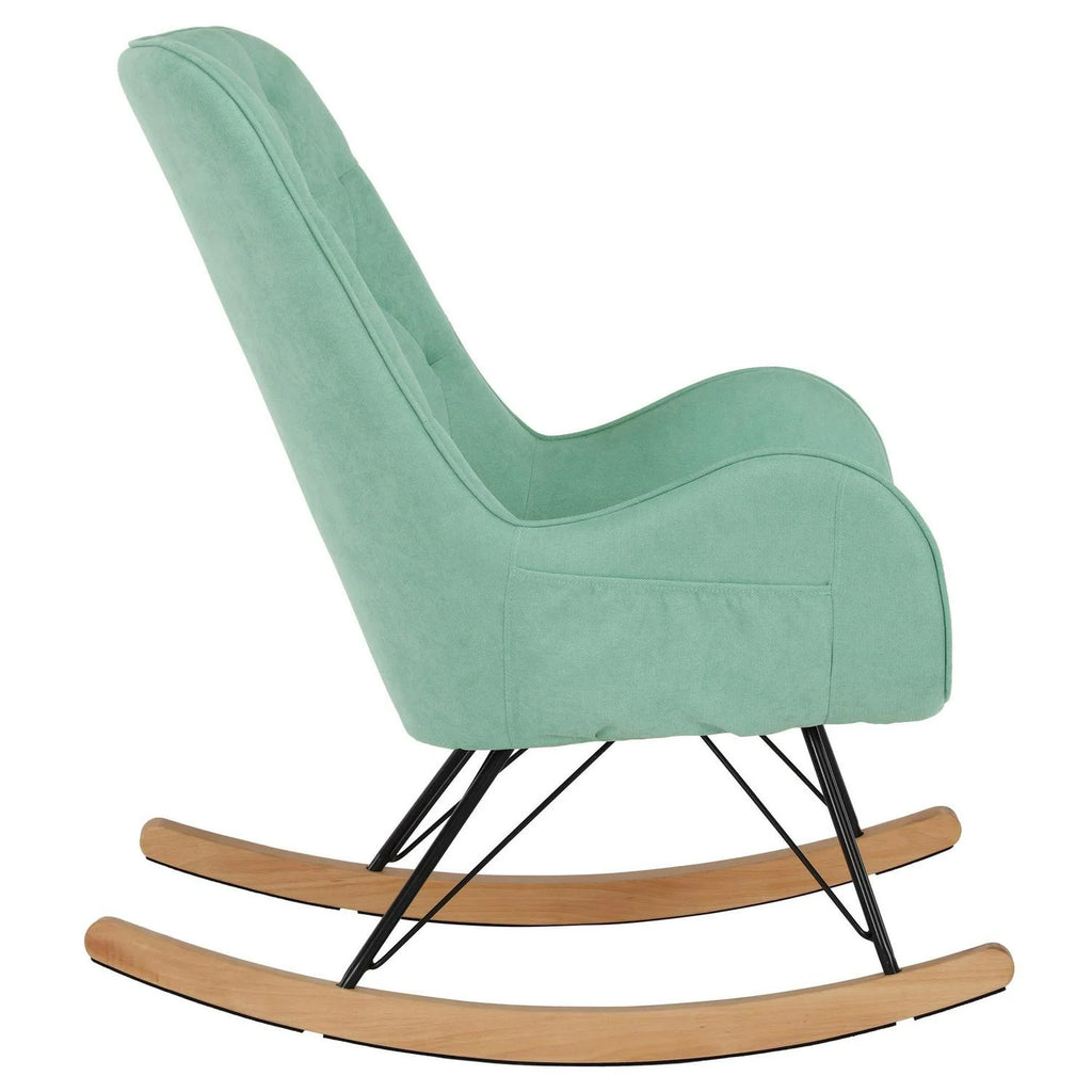 Baby Relax Noah Rocker Chair with Side Storage Pockets. Teal