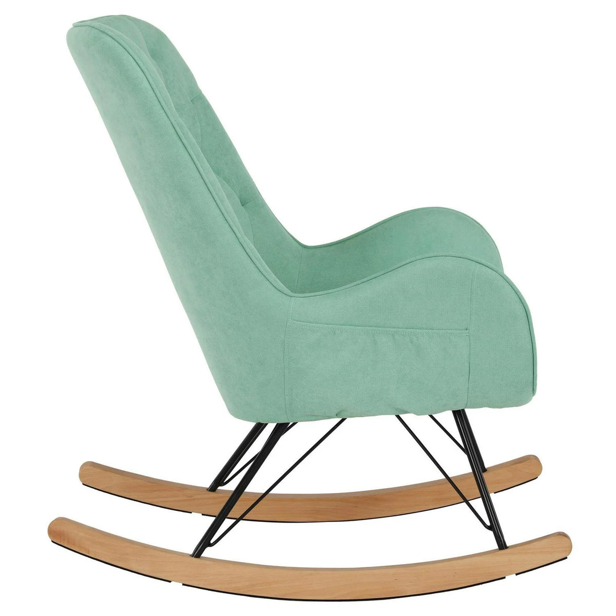 Baby Relax Noah Rocker Chair with Side Storage Pockets. Teal