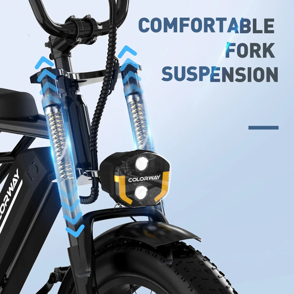 COLORWAY 750W 20"x4.0 Fat Tire Electric Bike, 48V 15Ah Battery, Off-road E-Bike for Adults, UL2849 Certified
