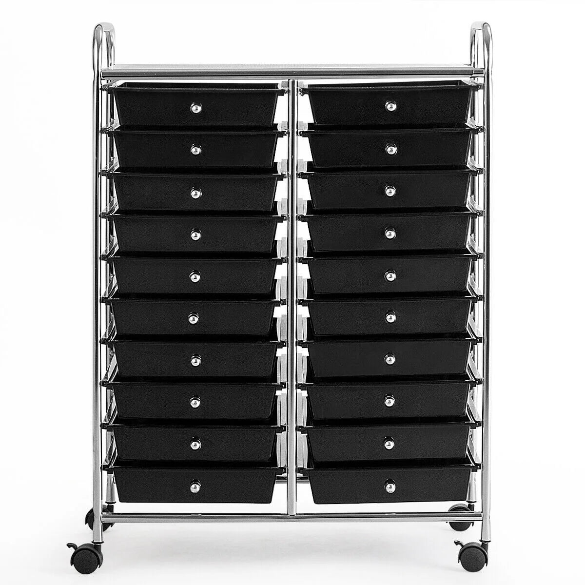 Gymax Office Rolling Cart 20 Storage Drawers Scrapbook Paper Studio Organizer Mutlicolor