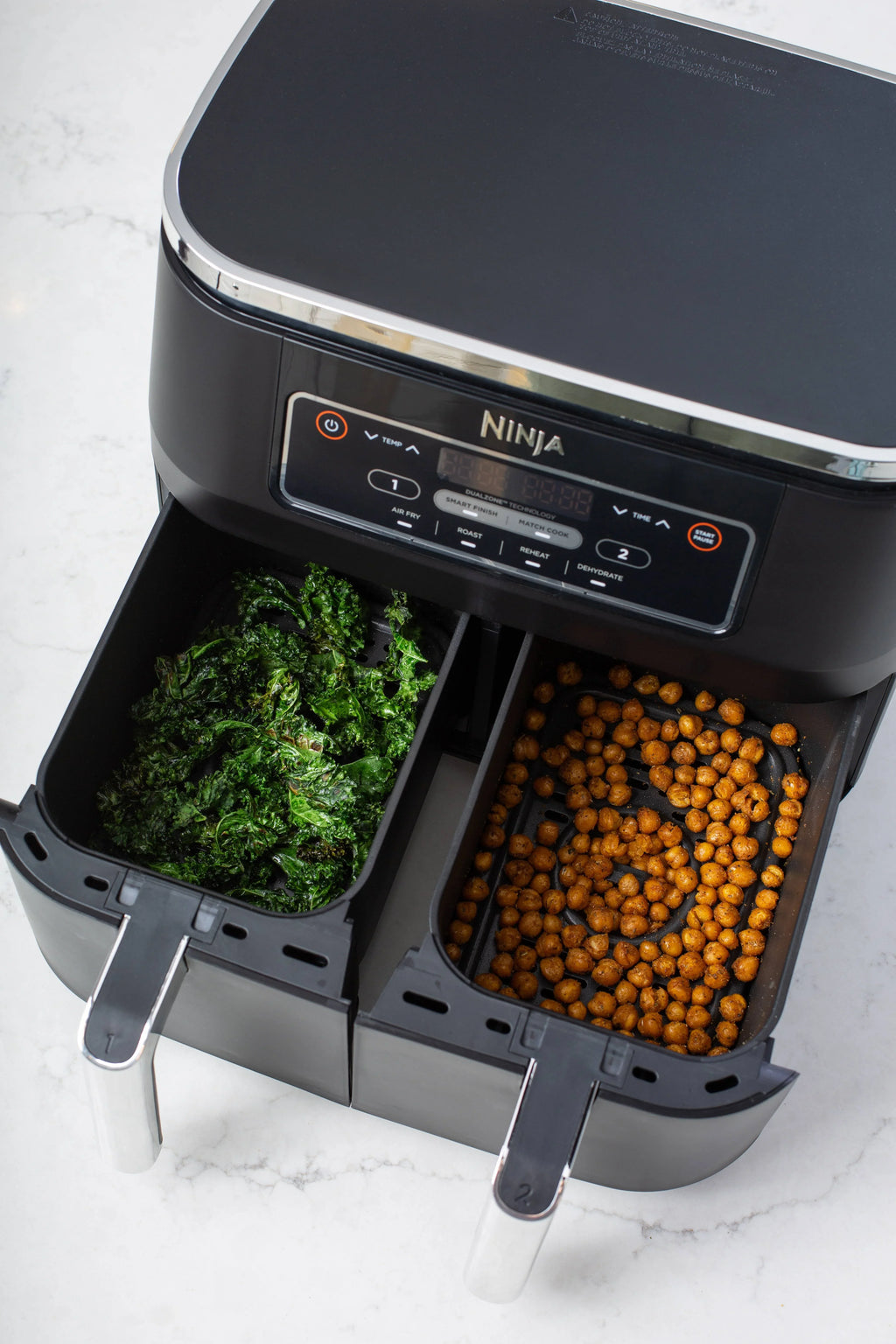 Restored Ninja Foodi DZ100 4in1, 8qt., 2Basket Air Fryer with DualZone Technology (Refurbished)