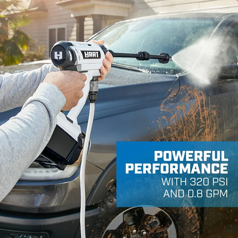 HART 20-Volt Cordless Vehicle Pressure Cleaner (Battery Not Included) Lightweight Portable Cleaner
