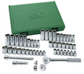 SK 94549 Fractional Socket Set - 3/8-In. Drive 6 Point Metric Tools, 49-Piece Plastic Socket Case. SuperKrome Finish Fractional Handtools