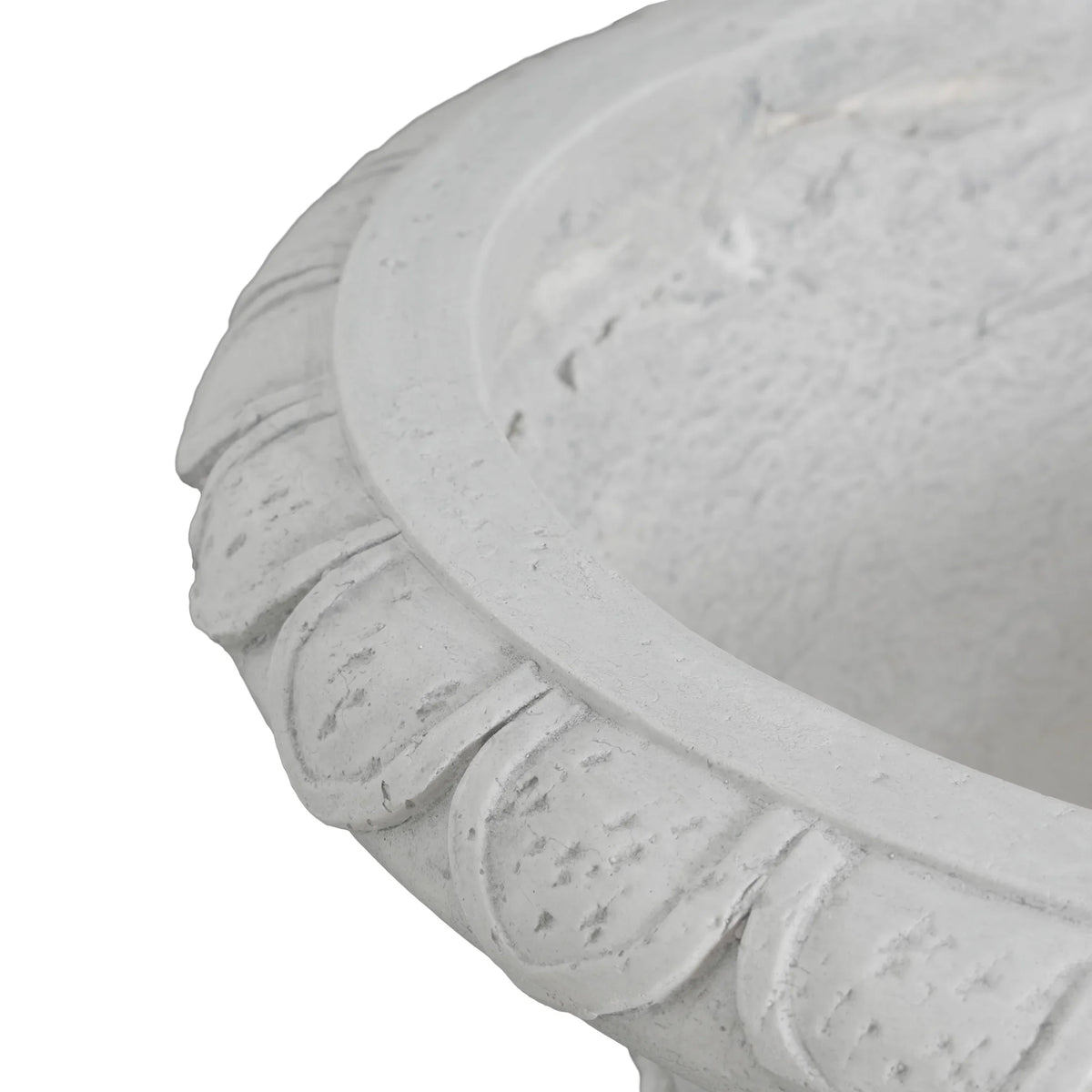 Christopher Knight Home 23.75" MGO Garden Urn Planter with Drainage Hole, Classic Outdoor Pot, Light Gray, Set of 2