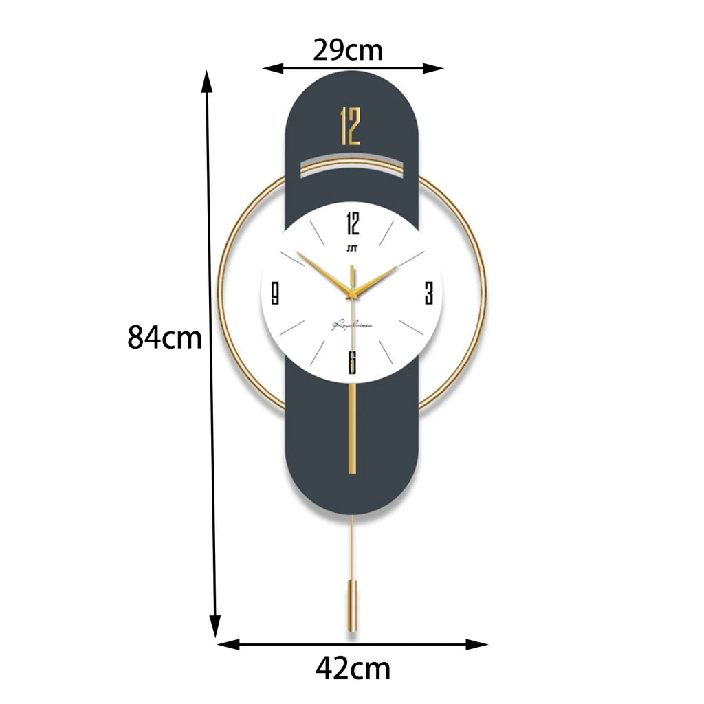 Wall Clock, Wall Clocks for Living Room, Modern Decorative Pendulum Wall Clock, Without Tick Noises, Modern Minimalist Pendulum Clock for Bedroom Office Kitchen