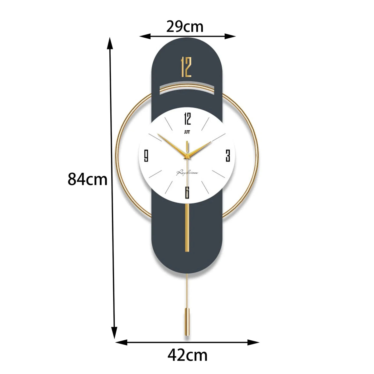 Wall Clock, Wall Clocks for Living Room, Modern Decorative Pendulum Wall Clock, Without Tick Noises, Modern Minimalist Pendulum Clock for Bedroom Office Kitchen