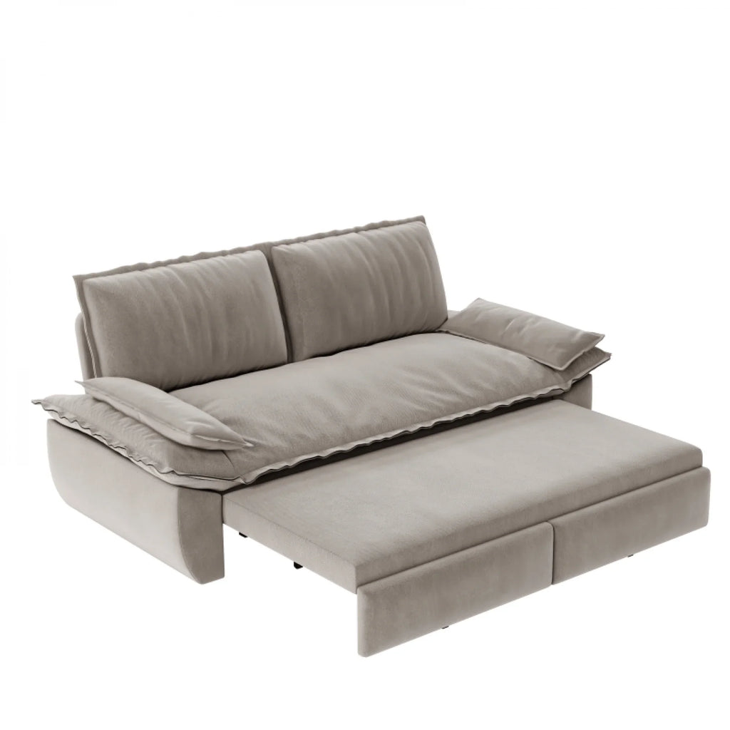 66" Queen Pull Out Sofa Bed, 3-in-1 Convertible Sleeper Sofa with Side Storage,Multi-Functional Velvet Loveseat Bed for Living Room,Bedroom