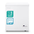 DEMULLER Compact Chest Freezer Deep Freestanding Freezers Mini Freezer Top Open Door YX-79-White