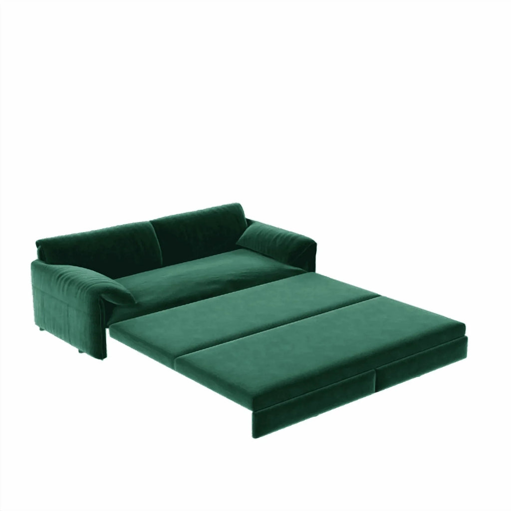 66" Queen Pull Out Sofa Bed, 3-in-1 Convertible Sleeper Sofa with Side Storage,Multi-Functional Velvet Loveseat Bed for Living Room,Bedroom
