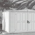 Duramax 8ft x 5.5ft Duramate Vinyl Shed with Foundation