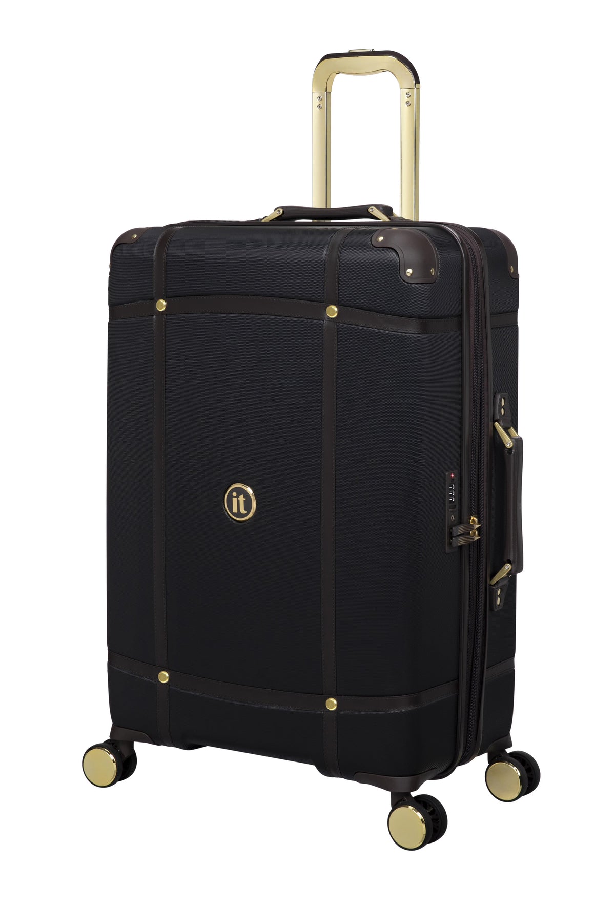 it luggage Superiority 28" Hardside Checked 8 Wheel Expandable Spinner, Black