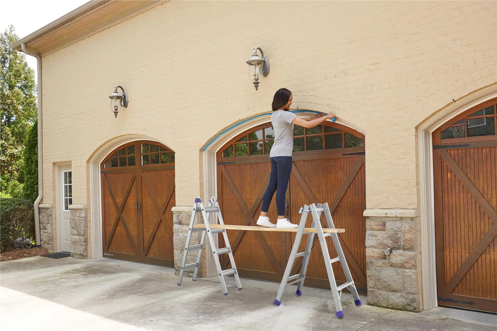 COSCO 18ft Reach Height Aluminum Multi-Position Ladder,300 lb. Load Capacity Type IA Duty Rating