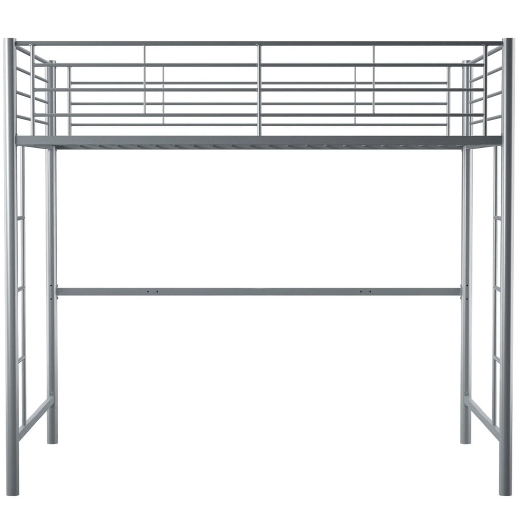 Walker Edison Sunset Modern Powder-Coated Steel Metal Full Loft Bunk Bed - Black